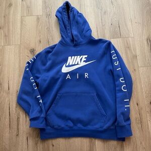 Vintage Nike air just do it hoodie made Mexico club fleece boxy black label L